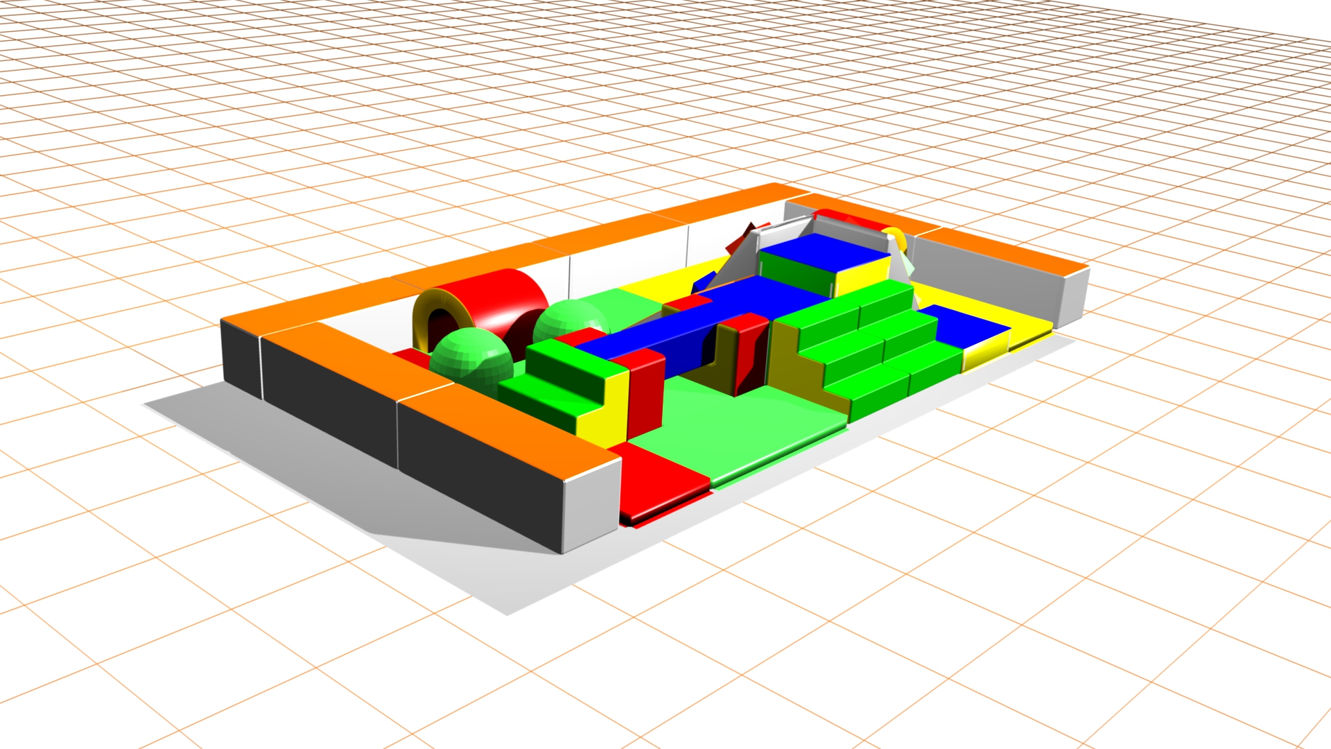 Parcours Modulo Mousse' : 5.6 x 3.15 x .95 m (REF MM 11-09-2)