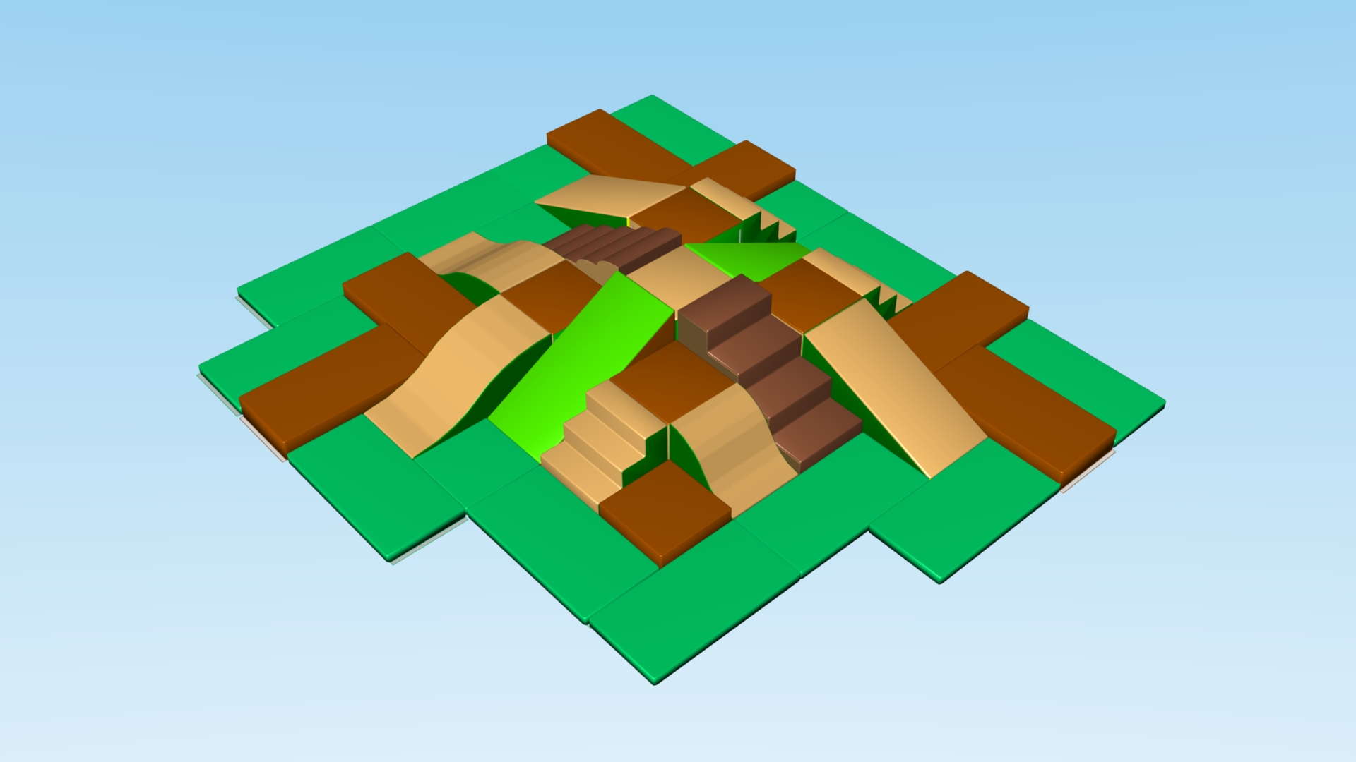 Parcours Modulo Mouss' : 6.3 x 5.6 x 0.95 m  (REF 2010.15)