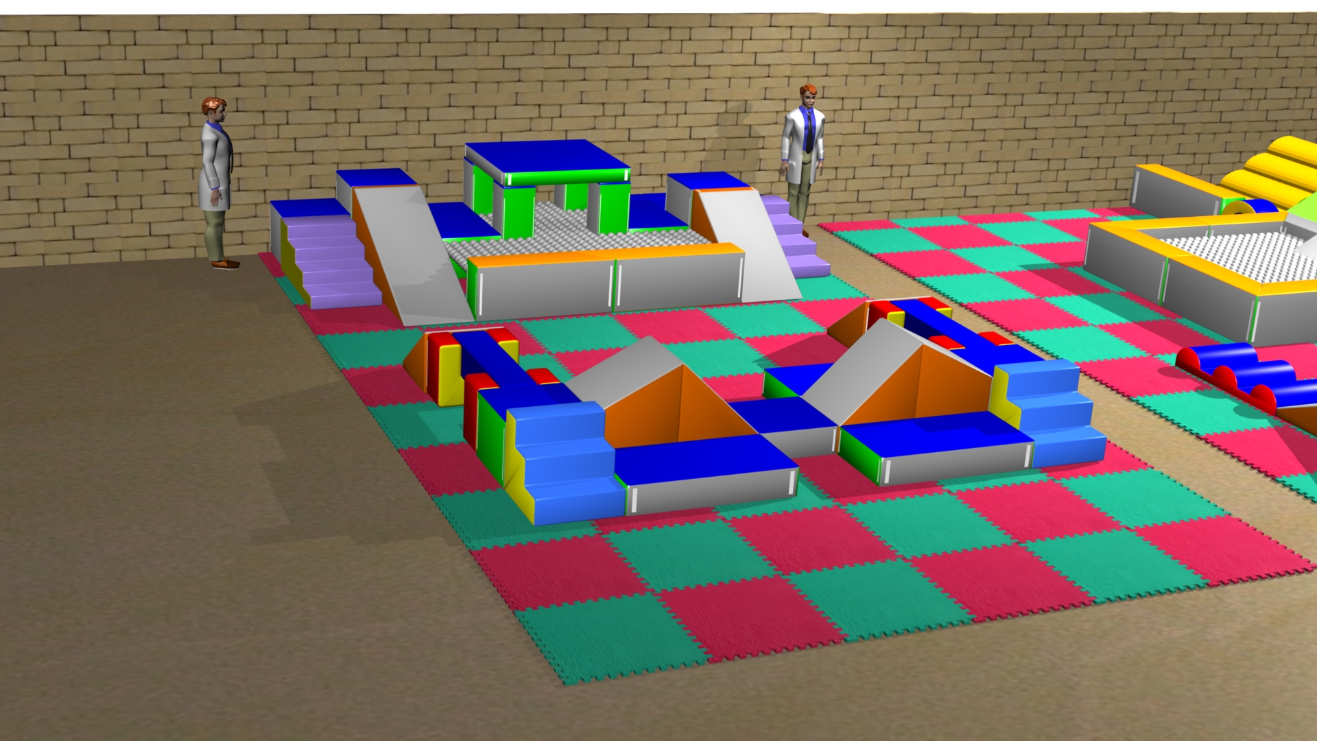 Parcours Modulo Mouss' : 9.1 x 7 x 0.65 m (REF 2010.6)