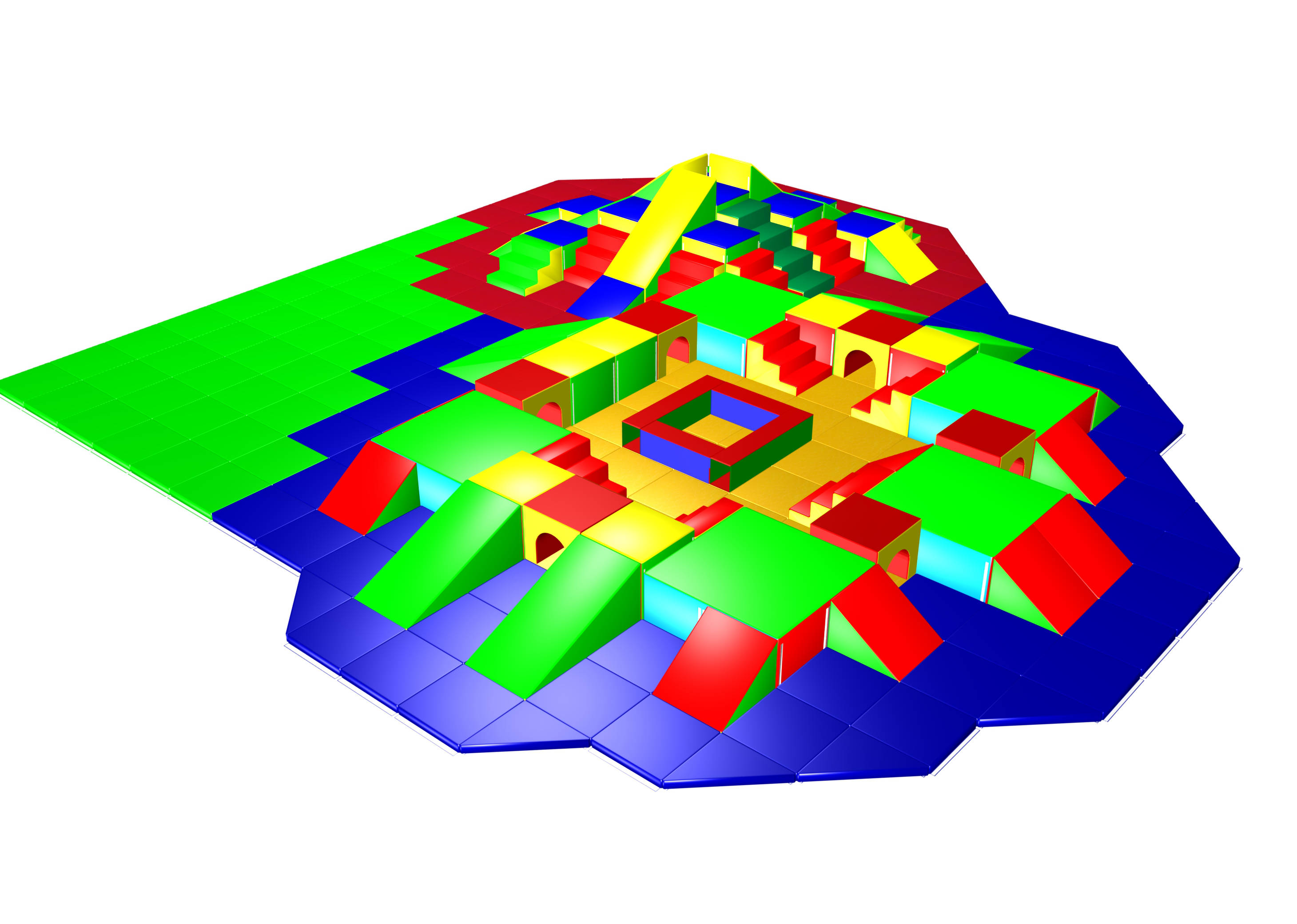 Parcours Modulo Mouss' : 11.9 x 11.9 x 0.85 m (REF 2010.30)