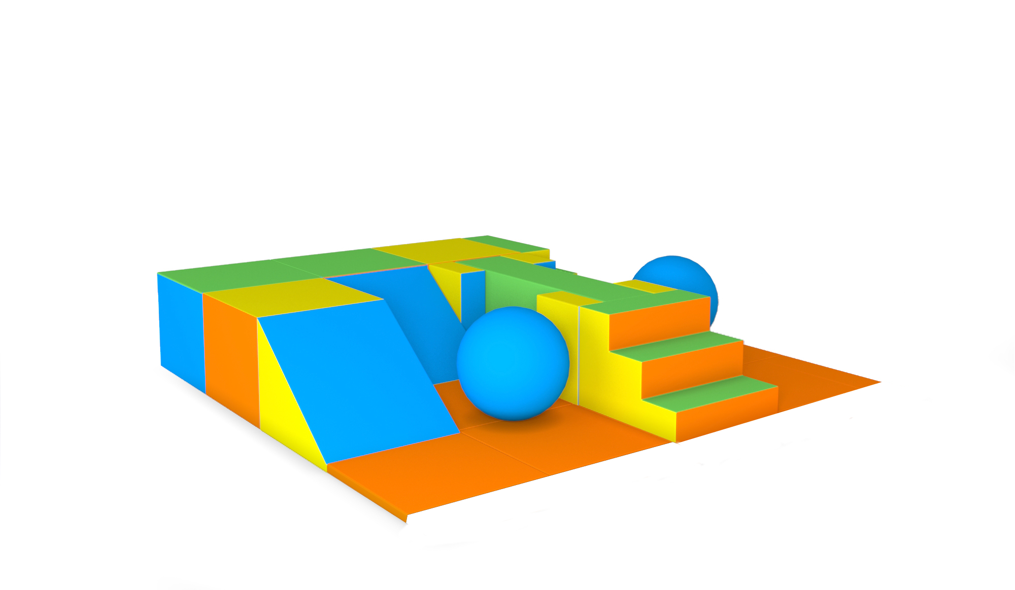 Parcours Mousse : 2,8 x 2,8 x 0,55 m (REF MM 11-11-1)