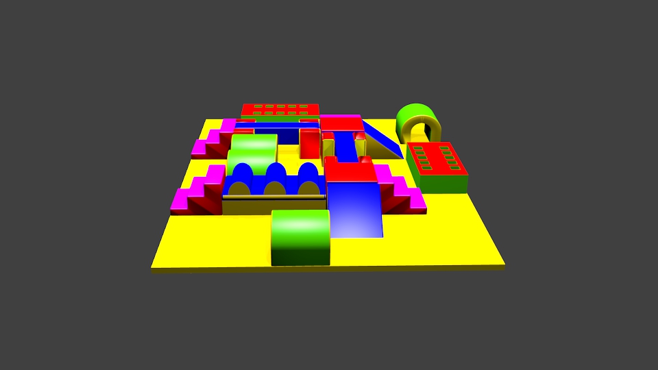 Parcours Mousse : 5.6 x 4.2 x 0.55 m (REF MM 11-11-2 )