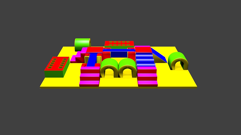 Parcours Mousse : 5.6 x 4.2 x 0.55 m (REF MM 11-11-2 )