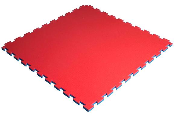 Tatami Multi Arts Martiaux Dalle Puzzle - 100 x 100 cm paisseur 2,2 cm - NF EN 12503.1 - Rouge / Vert (REF KAR-1.1)