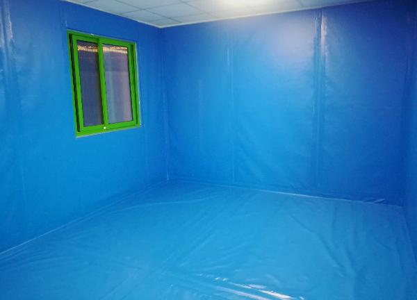 Protection salle d'apaisement murs épaisseur 35mm dimensions maximum : 250cm*120cm Protection classée non feu M1 (REF SBPEM1-40L120)