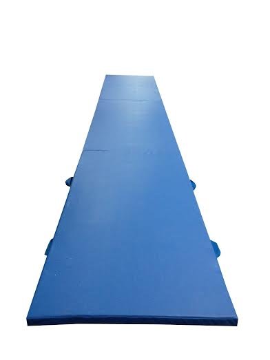 Chemin de tapis pliant avec liaison par bavettes agrippantes sur la largeur - 1200 x 200 x 5 cm - Type 2 (REF CHETAP-12.2V)