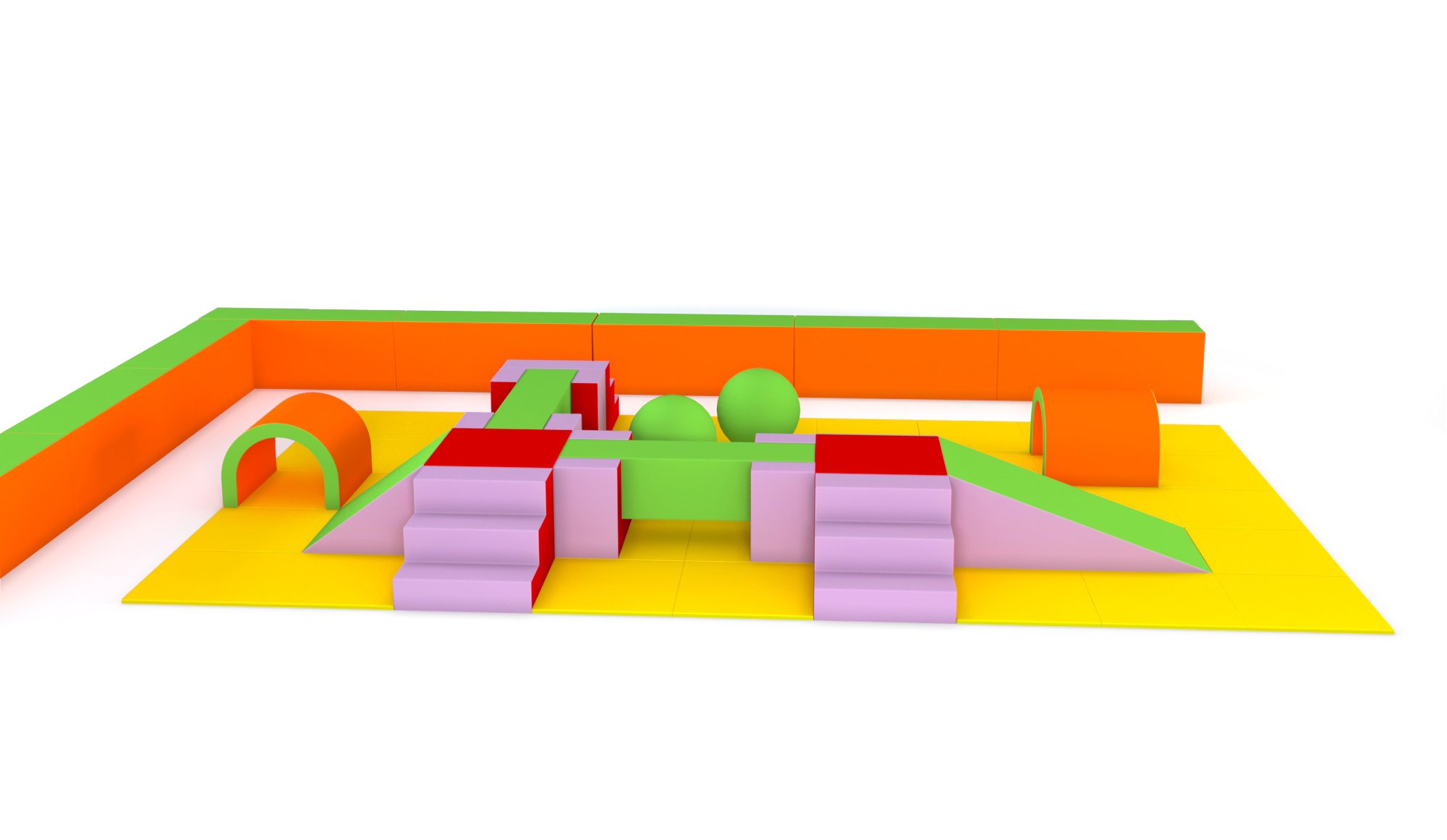 Parcours Modulo Mousse' : 5.6 x 3.15 x .95 m (REF MM 11-09-2)