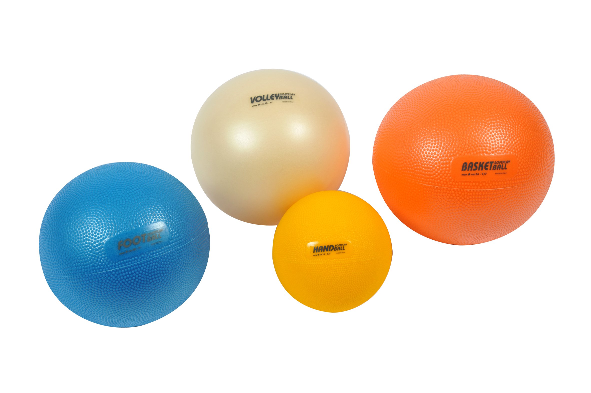 Lot de 4 Ballons Grani Soft - 4 tailles assorties (REF MOT-14.10)